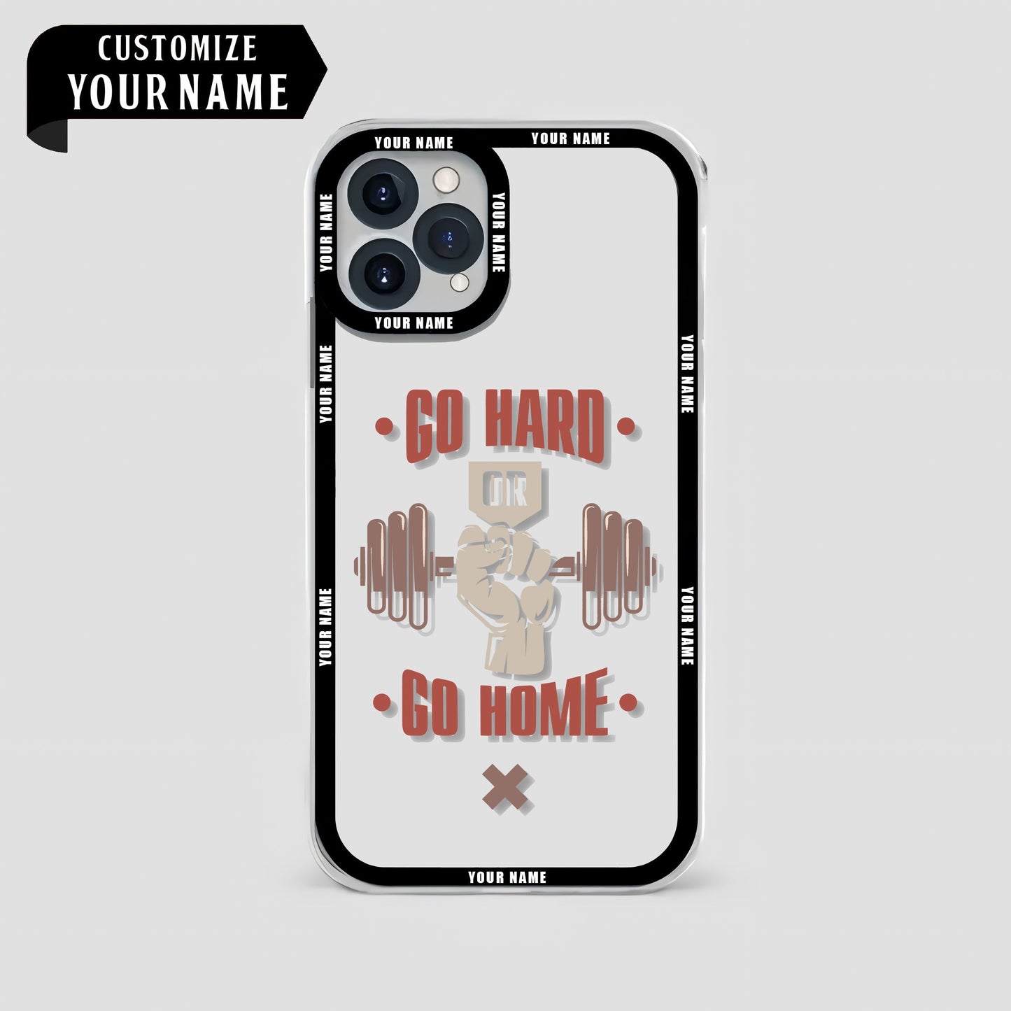 Personalized Transparent Phone Case For Gym Enthusiasts- AA02158