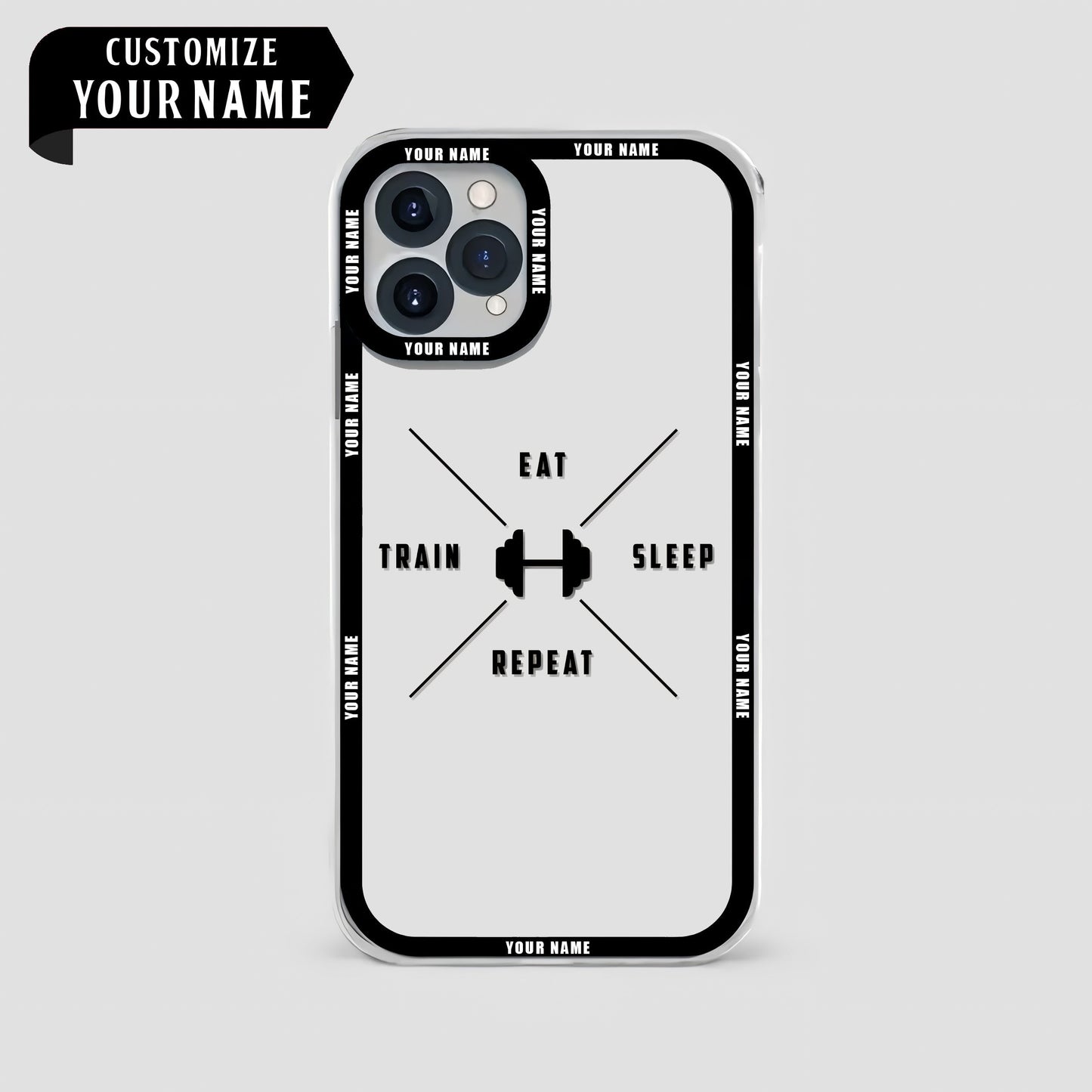 Personalized Transparent Phone Case For Gym Enthusiasts- AA02172