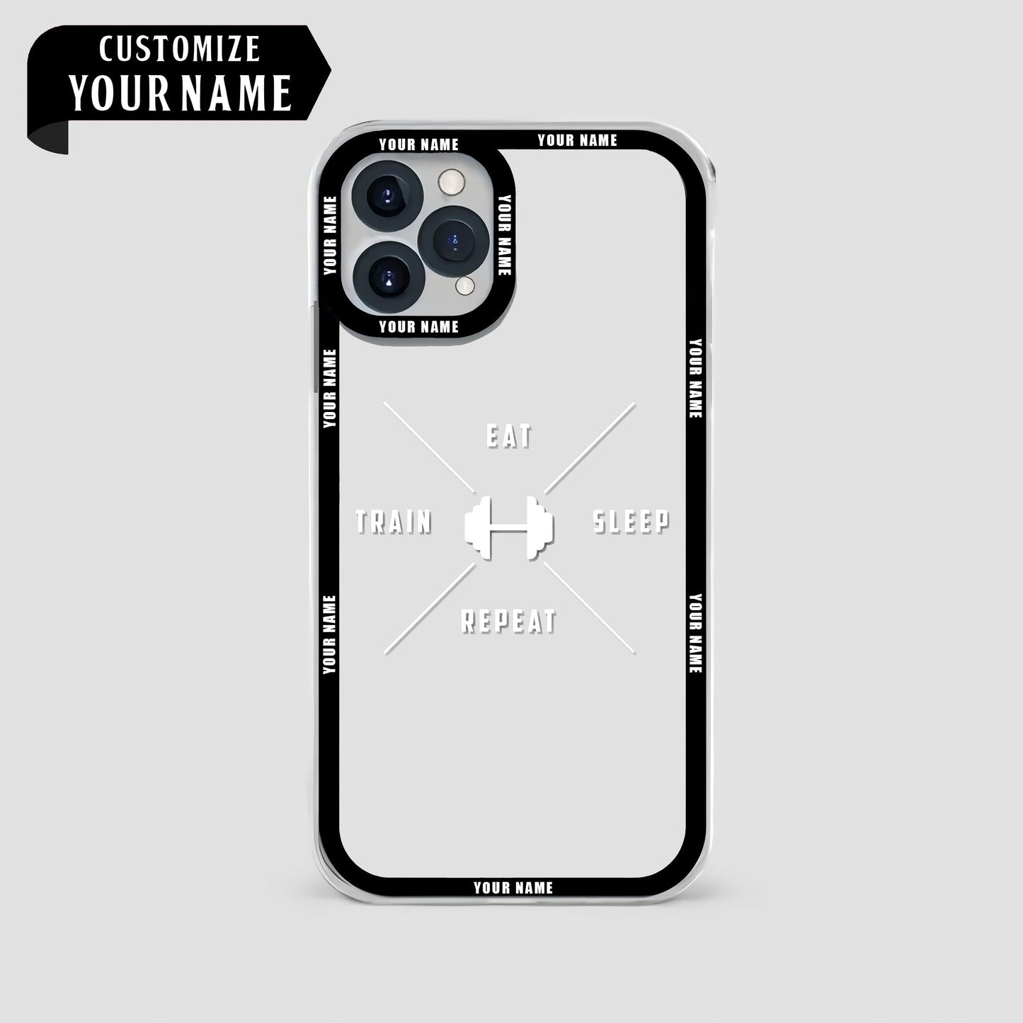 Personalized Transparent Phone Case For Gym Enthusiasts- AA02173