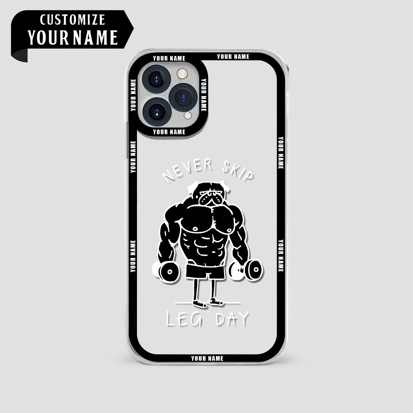 Personalized Transparent Phone Case For Gym Enthusiasts- AA02176