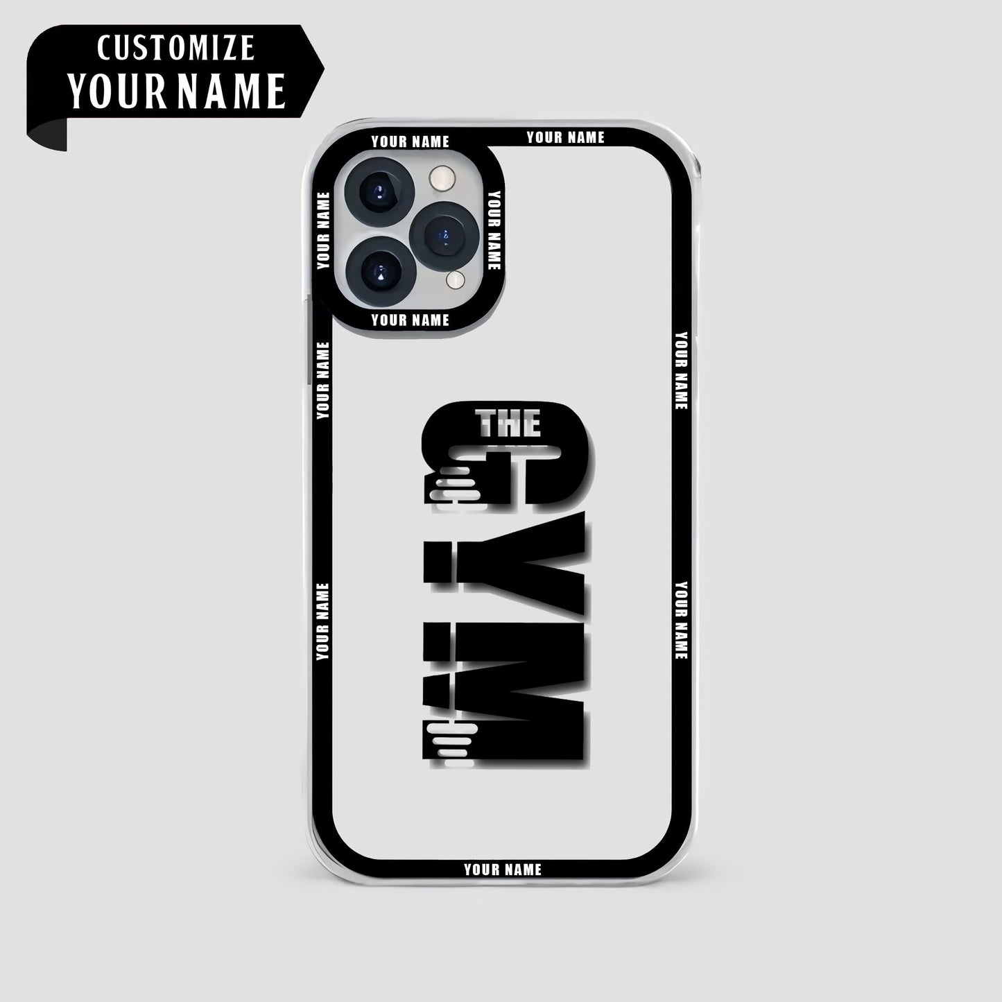 Personalized Transparent Phone Case For Gym Enthusiasts- AA02195