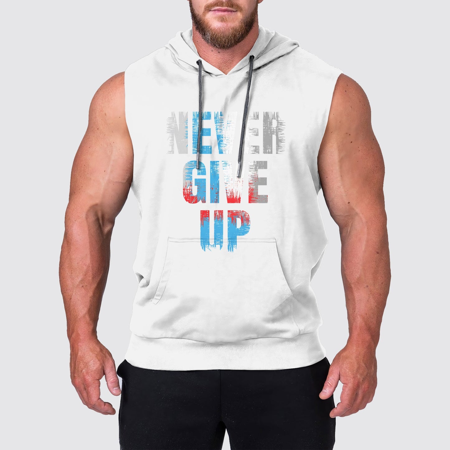 Ultimate Gym Sleeveless Hoodie for Men: Stay Cool and Comfy During Intense Workouts- AA02296