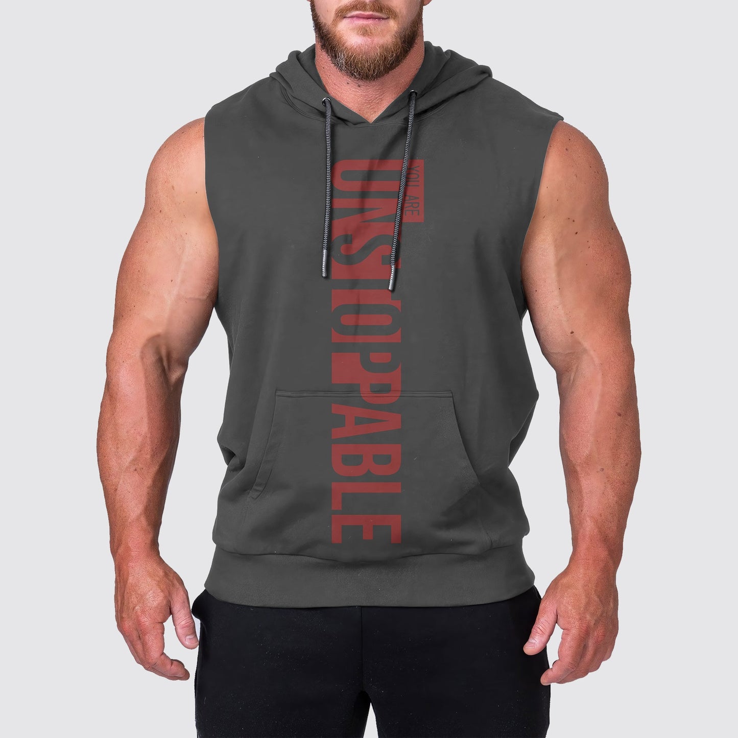 Ultimate Gym Sleeveless Hoodie for Men: Stay Cool and Comfy During Intense Workouts- AA02303