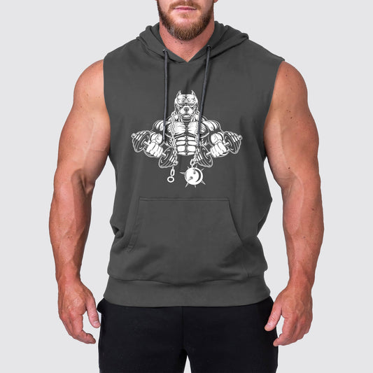 Ultimate Gym Sleeveless Hoodie for Men: Stay Cool and Comfy During Intense Workouts- AA02314