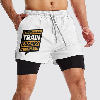 Double Layer Performance Shorts: Your Gym Training Essential!- AA02319