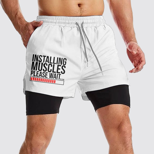 Double Layer Performance Shorts: Your Gym Training Essential!- AA02334