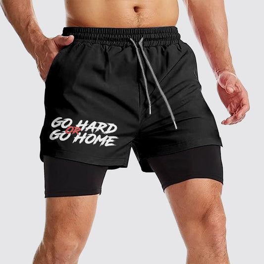 Double Layer Performance Shorts: Your Gym Training Essential!- AA02349