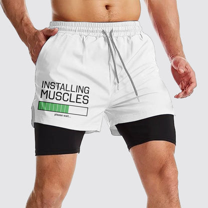 Double Layer Performance Shorts: Your Gym Training Essential!- AA02350