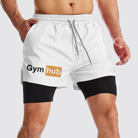 Double Layer Performance Shorts: Your Gym Training Essential!- AA02353