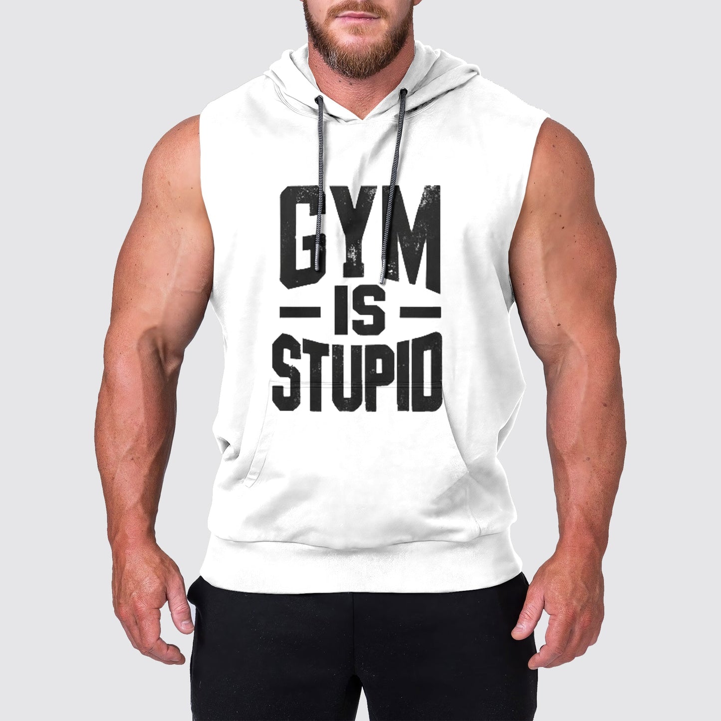 Ultimate Gym Sleeveless Hoodie for Men: Stay Cool and Comfy During Intense Workouts- AA02431