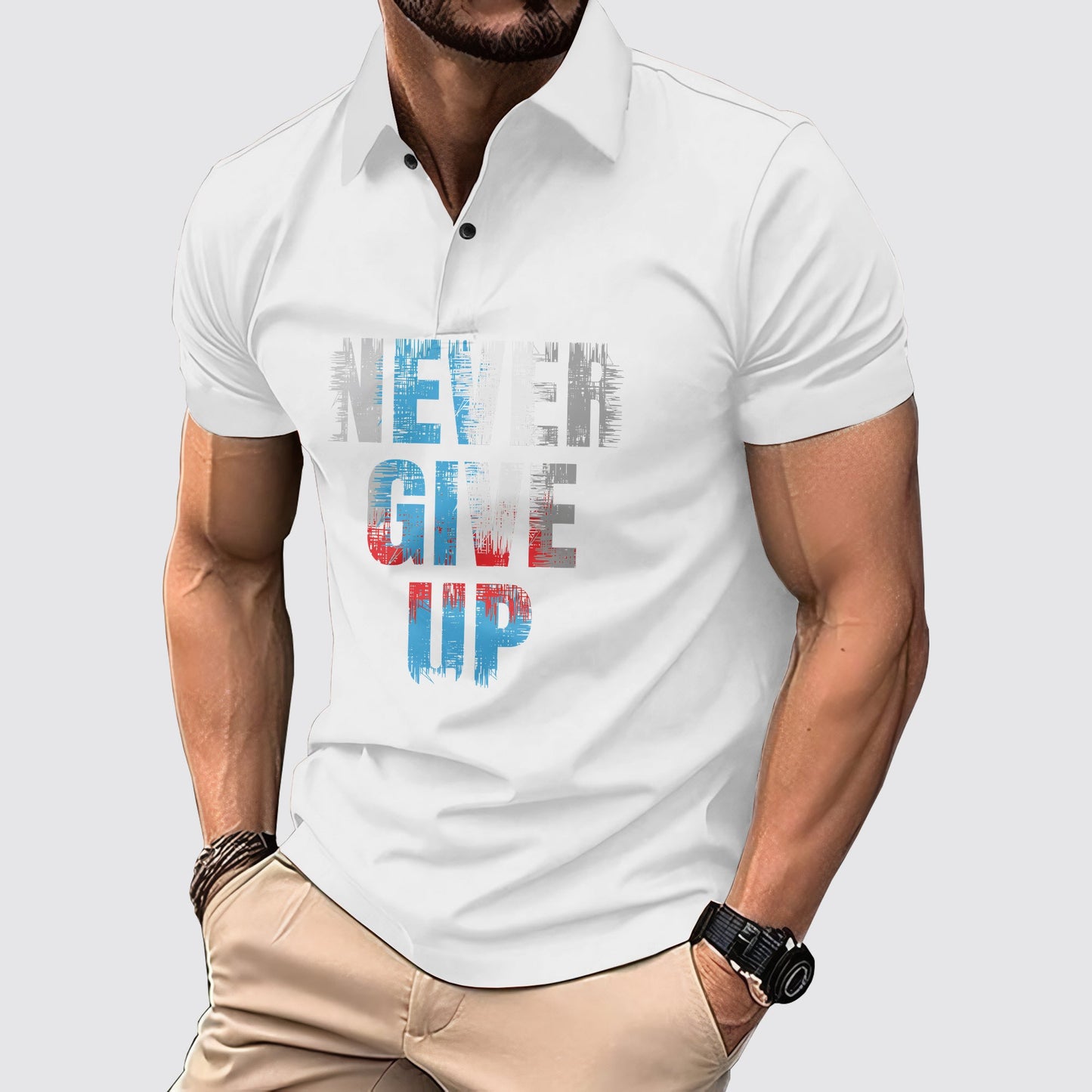 FlexFit Gym Polo Shirt: Performance & Style in Motion- AA02598