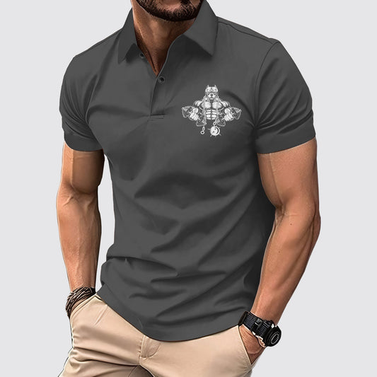 FlexFit Gym Polo Shirt: Performance & Style in Motion- AA02626