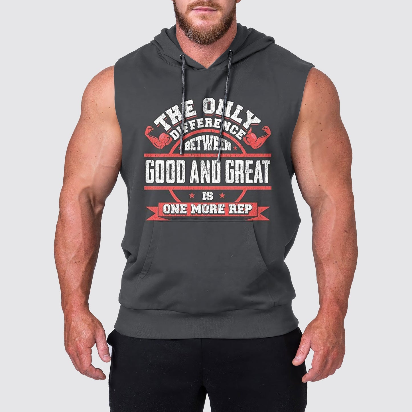 Ultimate Gym Sleeveless Hoodie for Men: Stay Cool and Comfy During Intense Workouts- AA02666