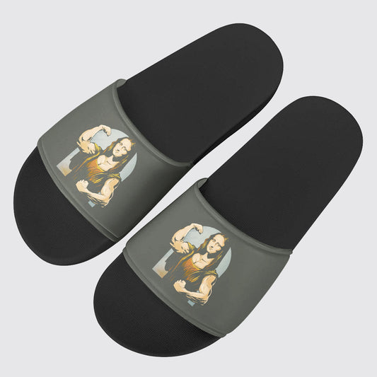 PU Leather Slippers with PVC Sole: Gym Lovers- AA02847