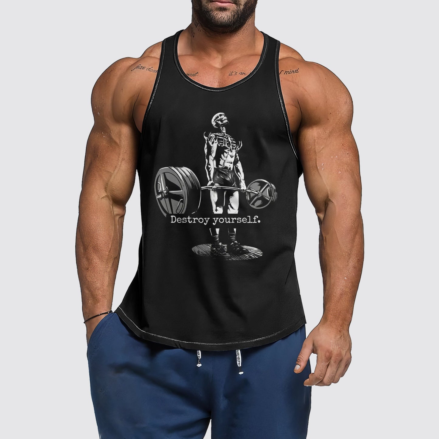 Ultimate Gym Tank Top for Men: Stay Cool and Comfy During Intense Workouts- AA03026