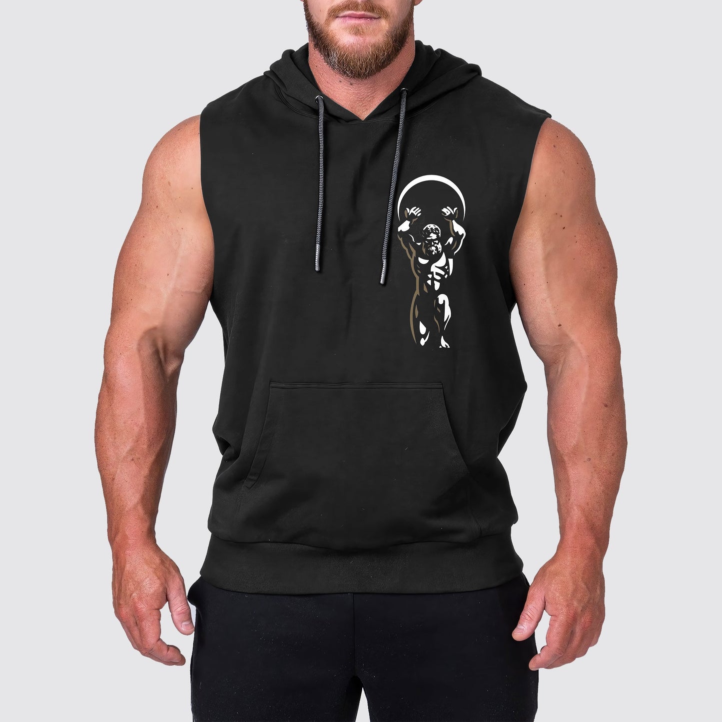 Ultimate Gym Sleeveless Hoodie for Men: Stay Cool and Comfy During Intense Workouts- AA03151