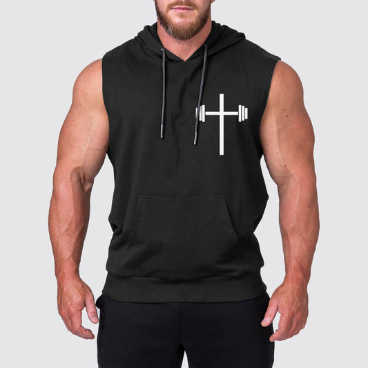 Ultimate Gym Sleeveless Hoodie for Men: Stay Cool and Comfy During Intense Workouts- AA03161