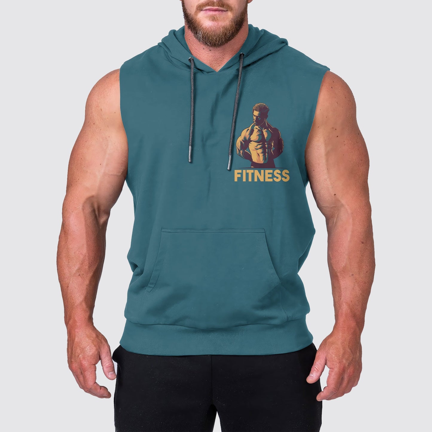 Ultimate Gym Sleeveless Hoodie for Men: Stay Cool and Comfy During Intense Workouts- AA03168