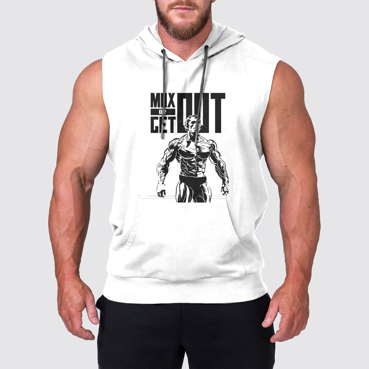 Ultimate Gym Sleeveless Hoodie for Men: Stay Cool and Comfy During Intense Workouts- AA03169