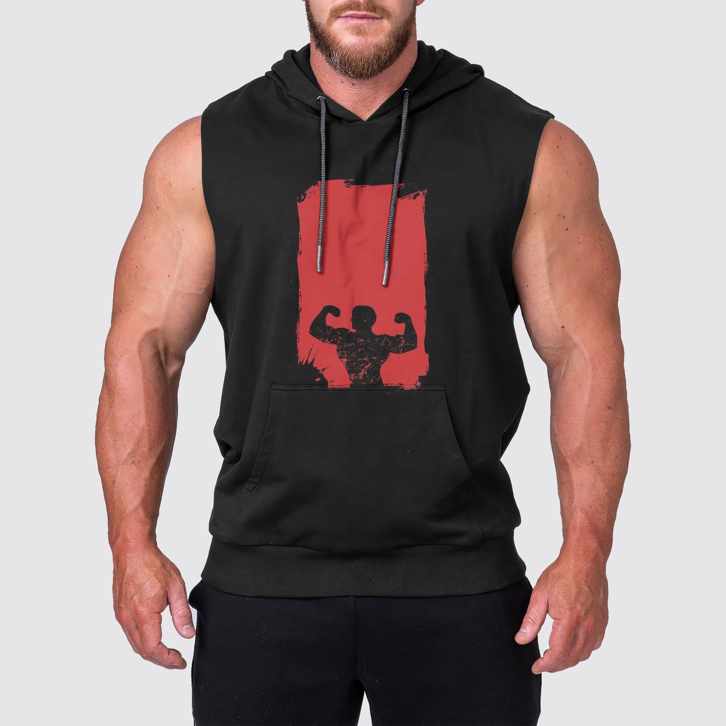 Ultimate Gym Sleeveless Hoodie for Men: Stay Cool and Comfy During Intense Workouts- AA03172