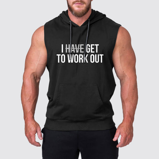 Ultimate Gym Sleeveless Hoodie for Men: Stay Cool and Comfy During Intense Workouts- AA03236