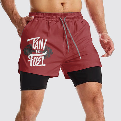 Double Layer Performance Shorts: Your Gym Training Essential!- AA03276