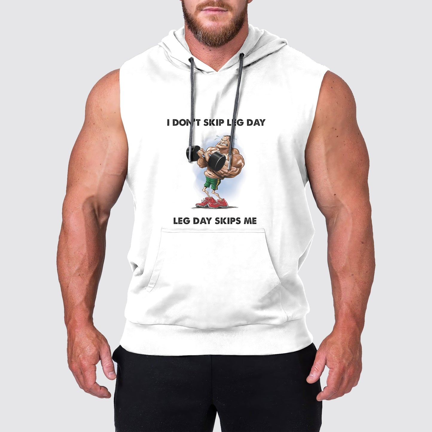 Ultimate Gym Sleeveless Hoodie for Men: Stay Cool and Comfy During Intense Workouts- AA04238