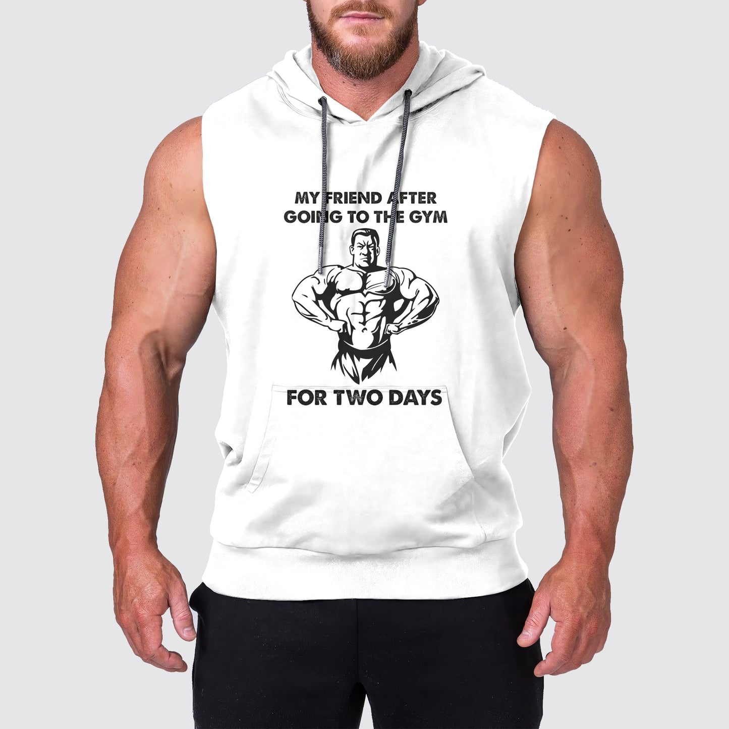 Ultimate Gym Sleeveless Hoodie for Men: Stay Cool and Comfy During Intense Workouts- AA04253