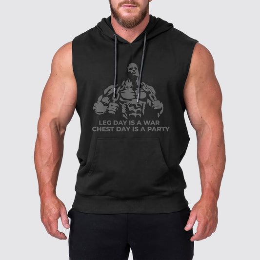 Ultimate Gym Sleeveless Hoodie for Men: Stay Cool and Comfy During Intense Workouts- AA04261