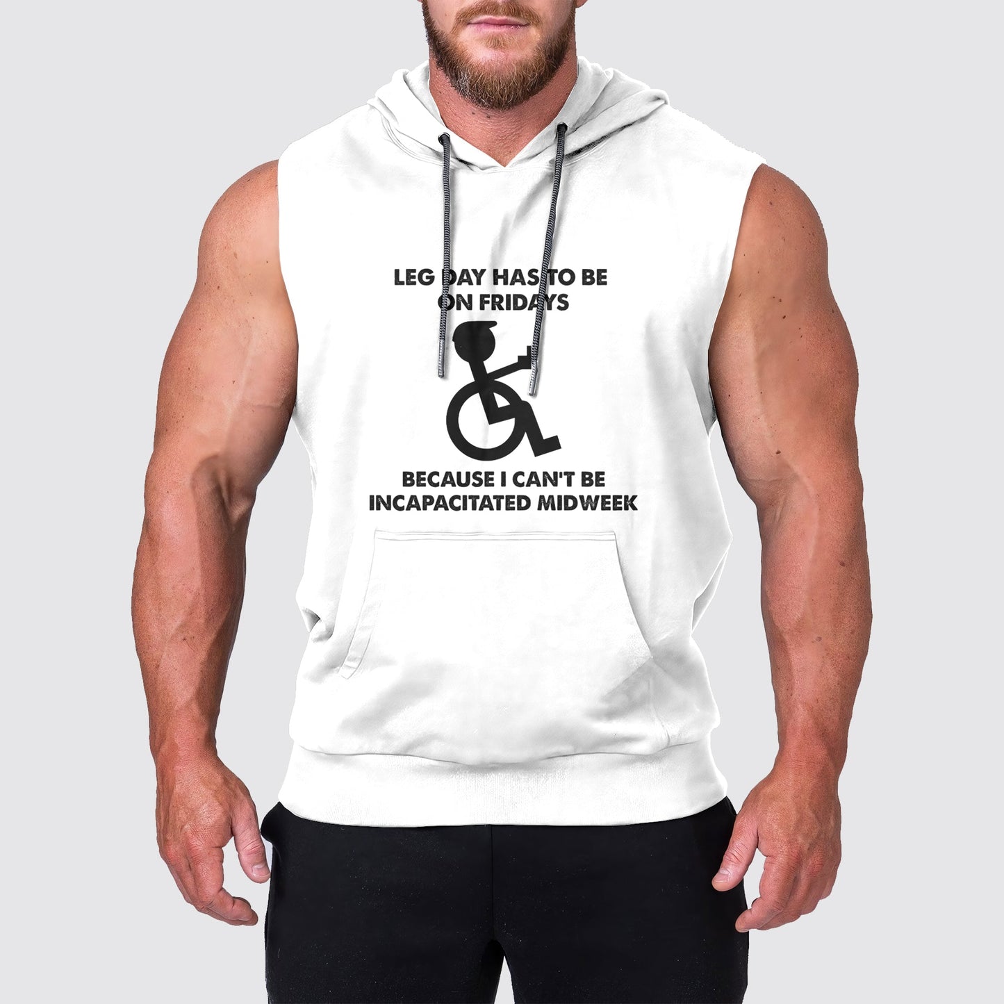 Ultimate Gym Sleeveless Hoodie for Men: Stay Cool and Comfy During Intense Workouts- AA04268