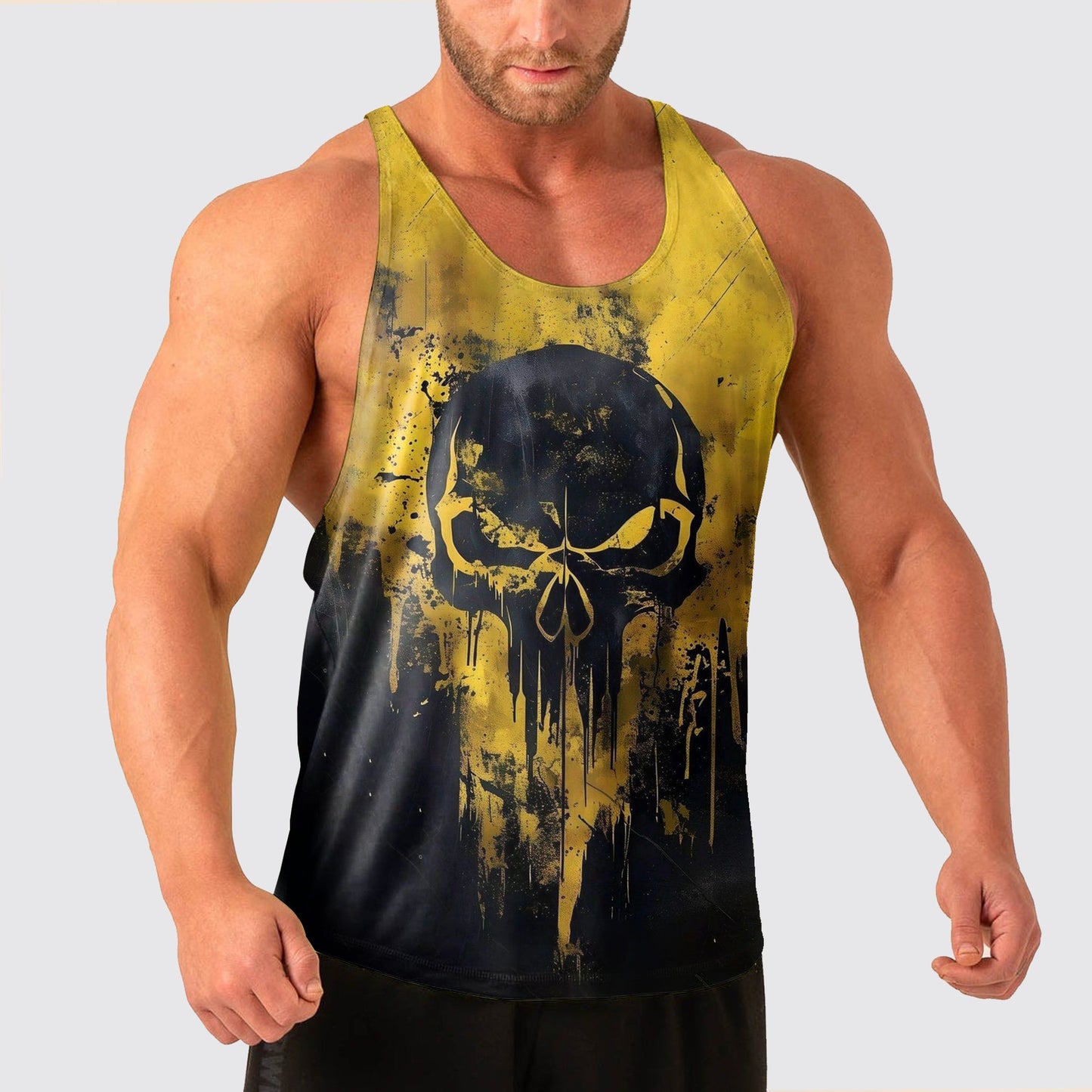 Skull Power Training Tank Top for Men- AA04788