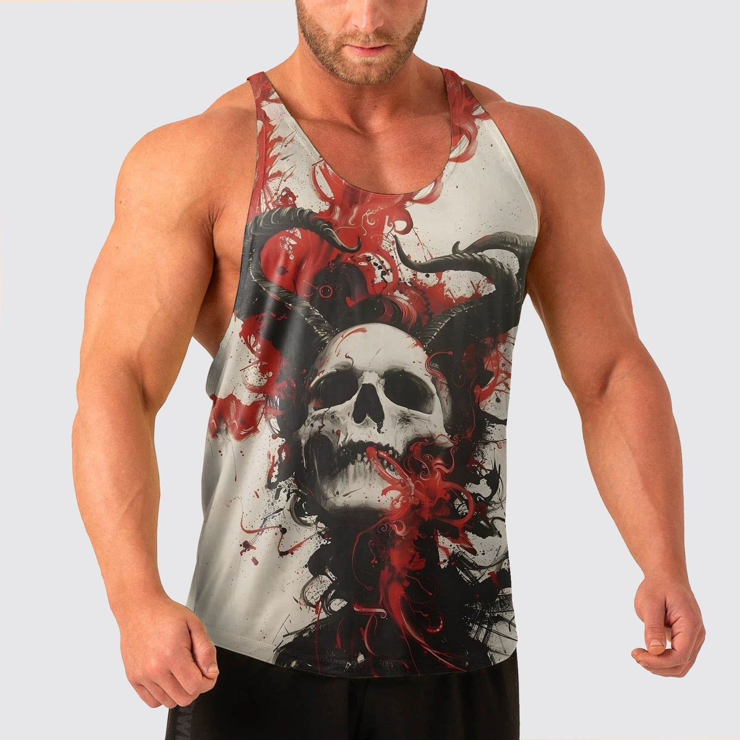 Skull Power Training Tank Top for Men- AA04789