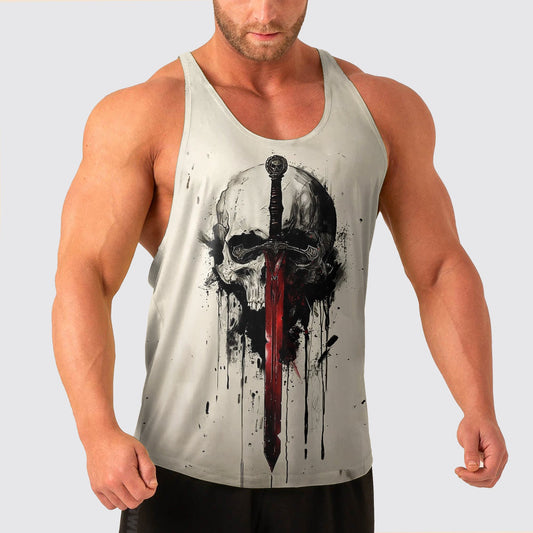 Skull Power Training Tank Top for Men- AA04793