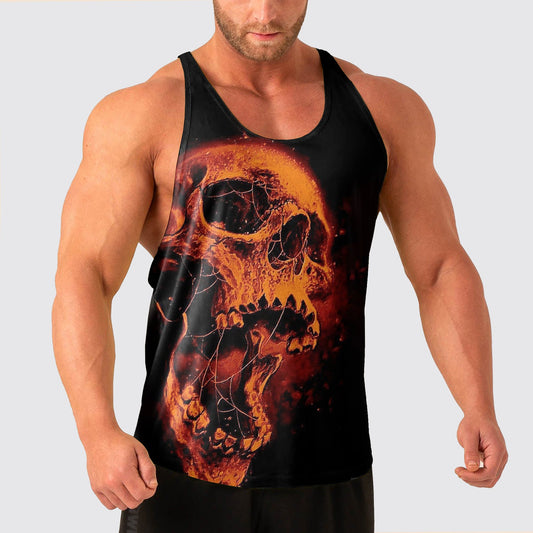 Skull Power Training Tank Top for Men- AA04794