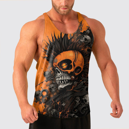 Skull Power Training Tank Top for Men- AA04797