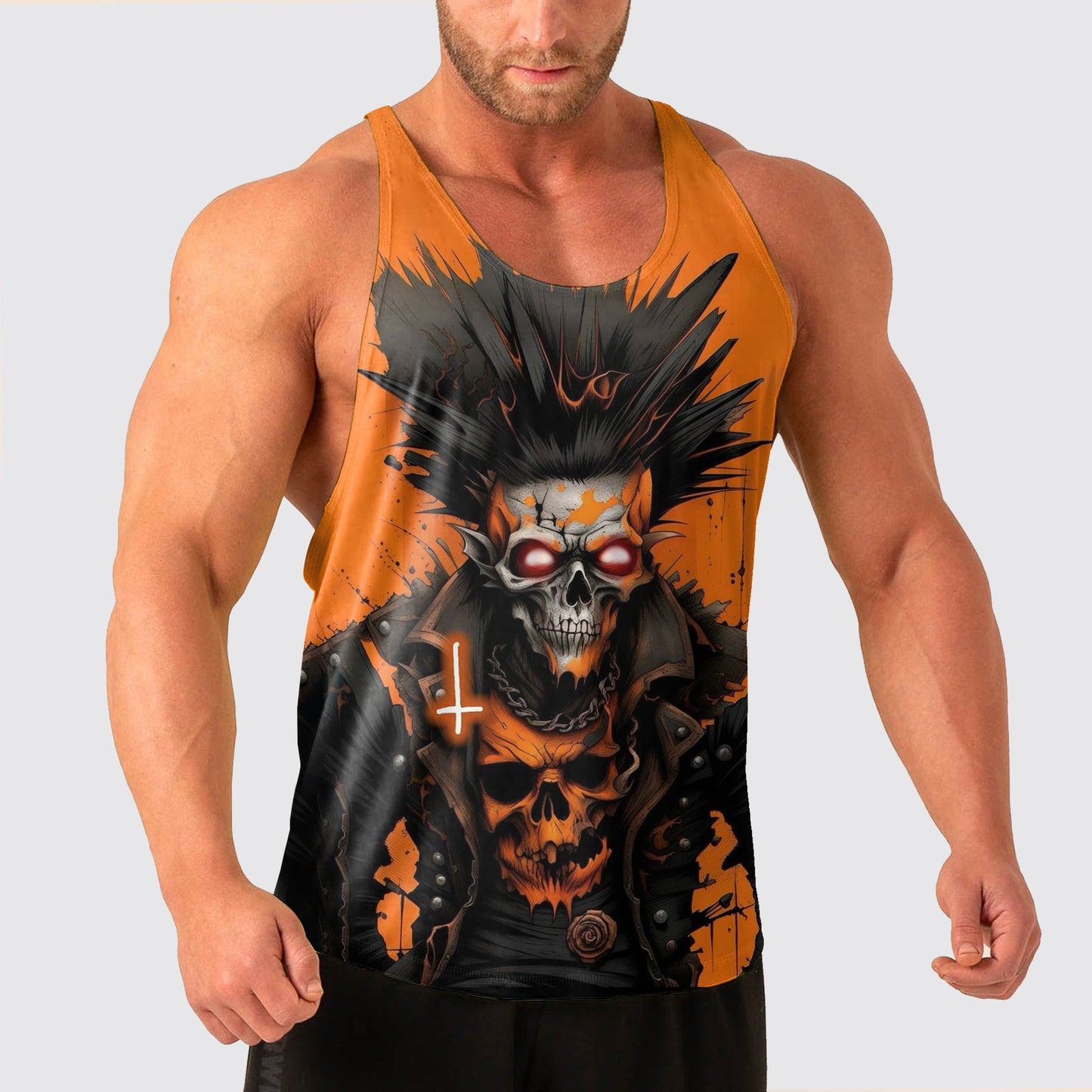 Skull Power Training Tank Top for Men- AA04800