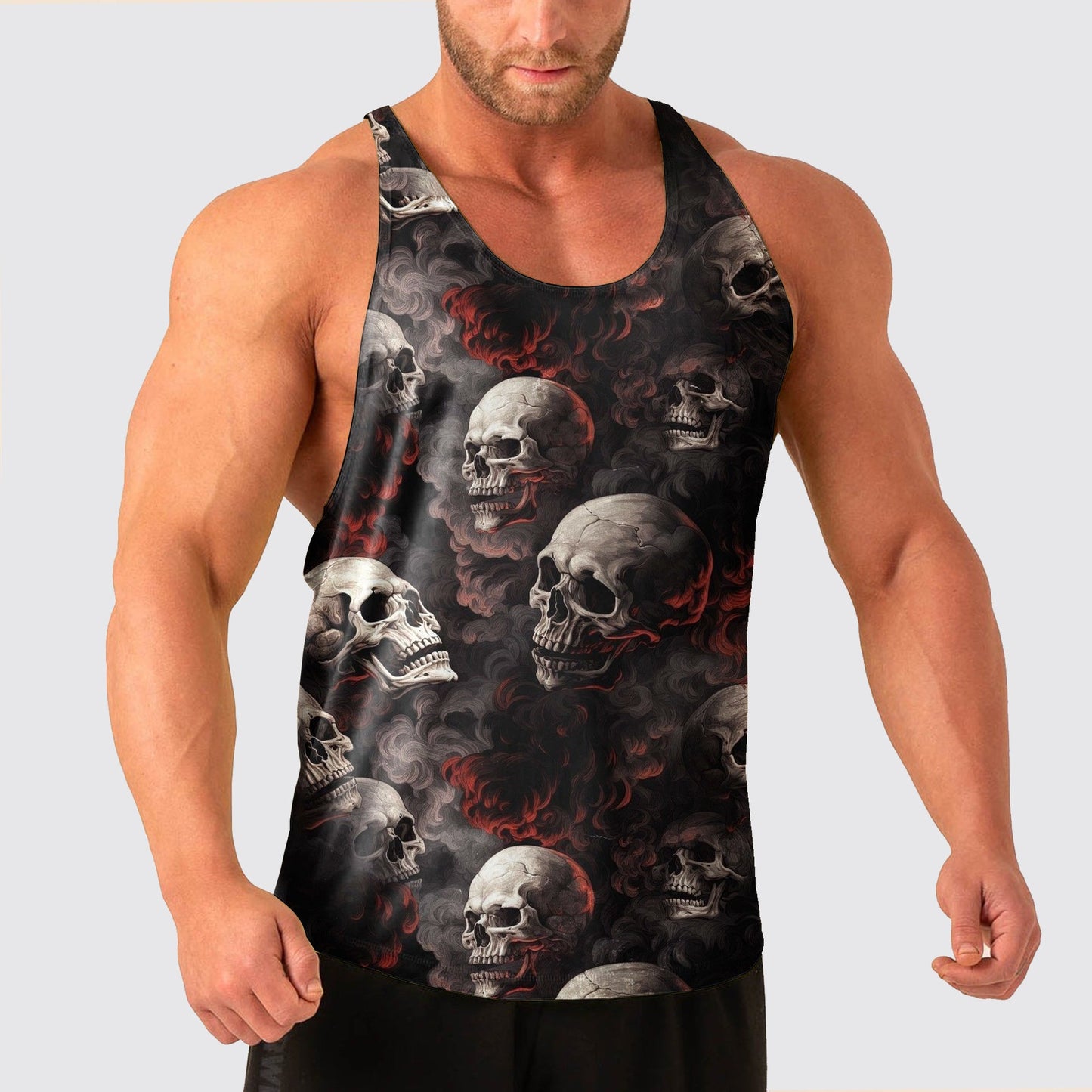 Skull Power Training Tank Top for Men- AA04806