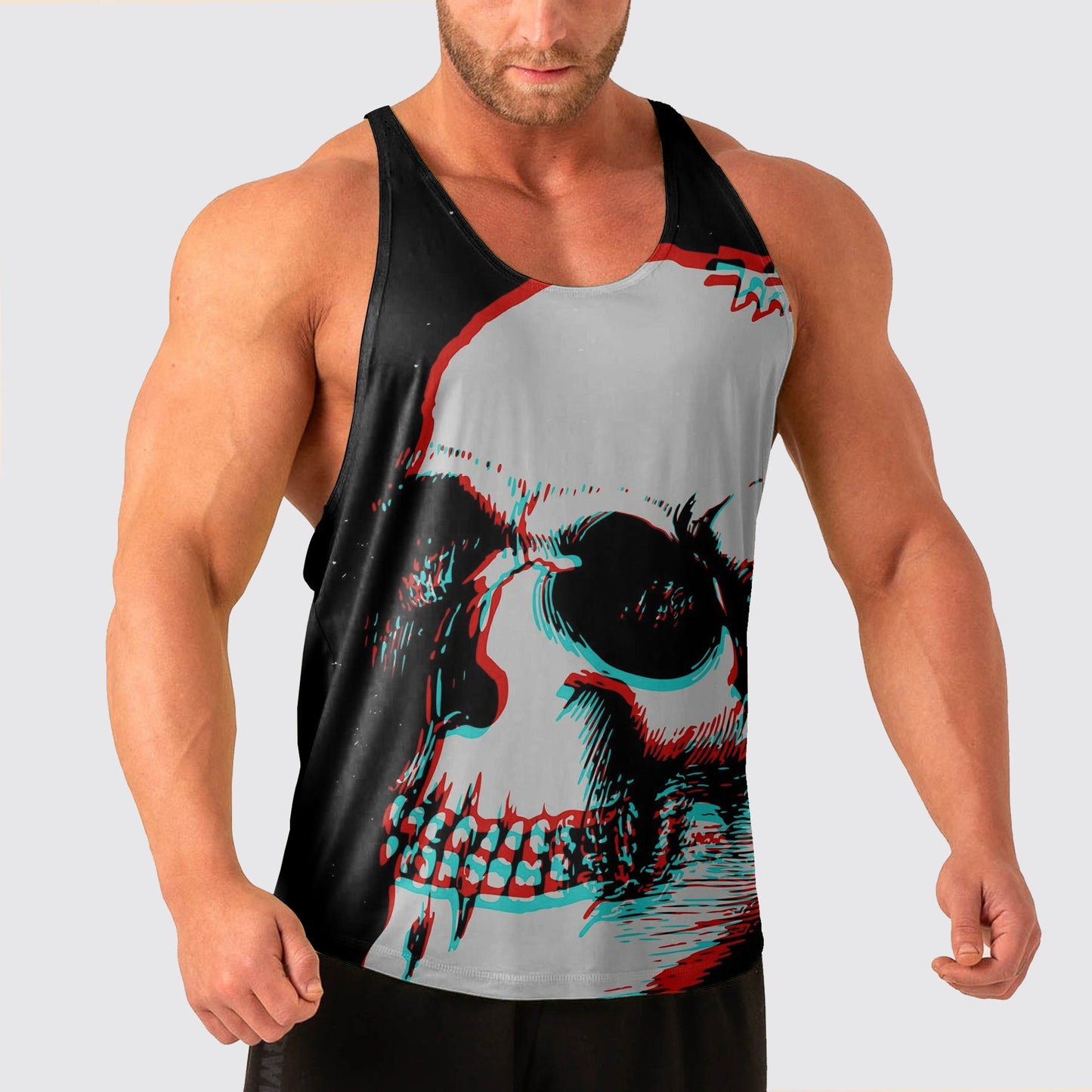 Skull Power Training Tank Top for Men- AA04811