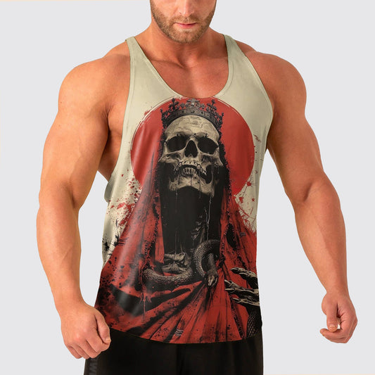 Skull Power Training Tank Top for Men- AA04817