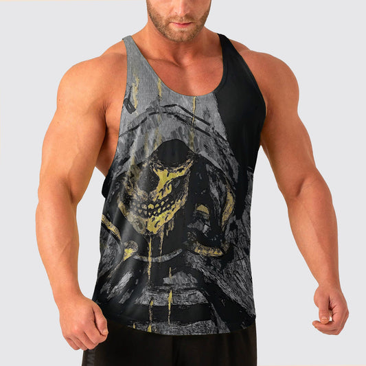 Skull Power Training Tank Top for Men- AA04818