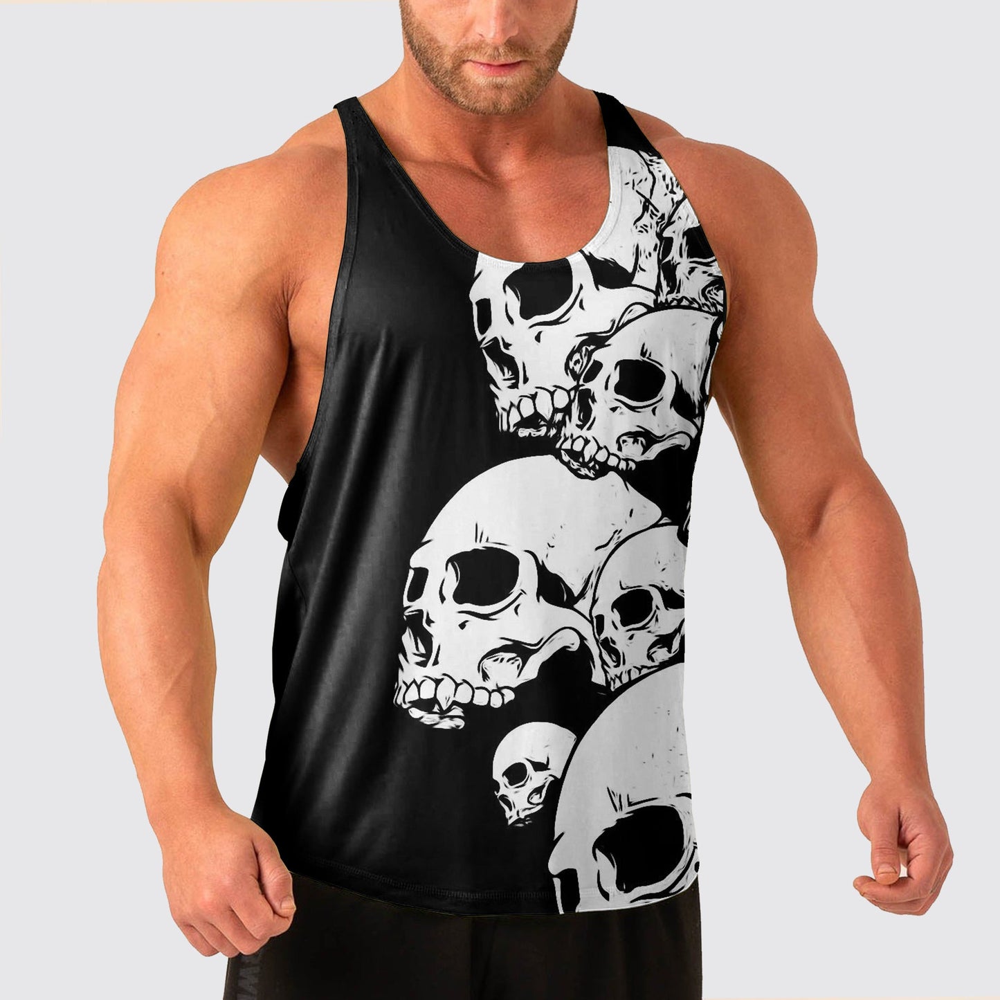 Skull Power Training Tank Top for Men- AA04821