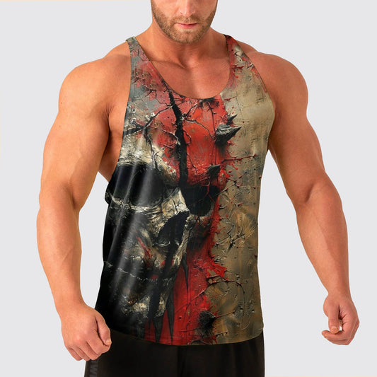 Skull Power Training Tank Top for Men- AA04822