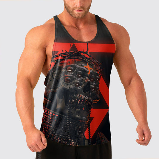 Skull Power Training Tank Top for Men- AA04826