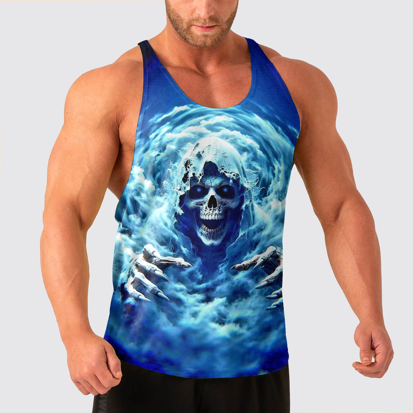 Skull Power Training Tank Top for Men- AA04830