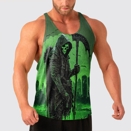 Skull Power Training Tank Top for Men- AA04832