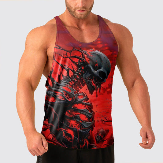 Skull Power Training Tank Top for Men- AA04836