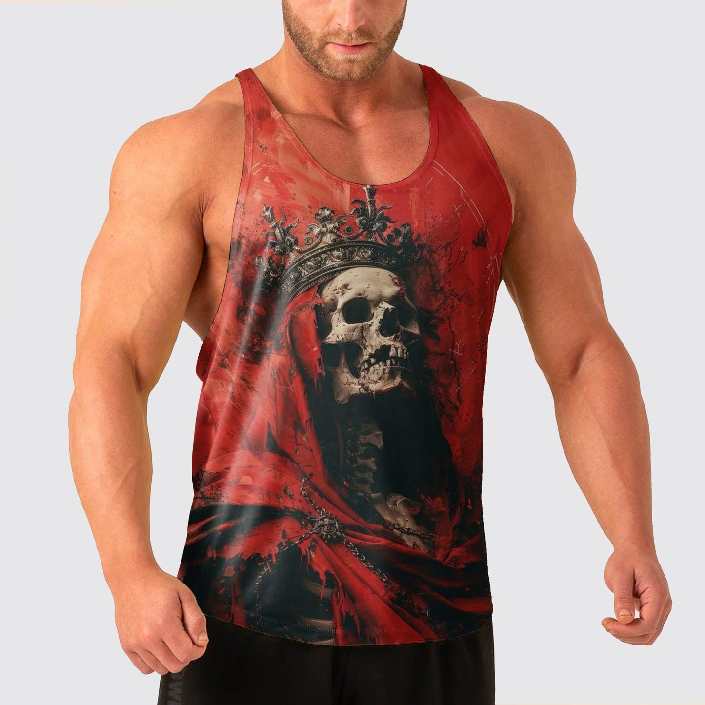 Skull Power Training Tank Top for Men- AA04837