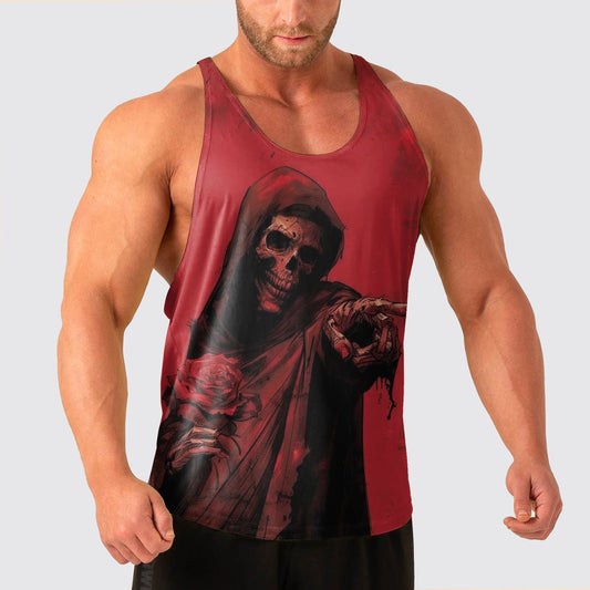 Skull Power Training Tank Top for Men- AA04839