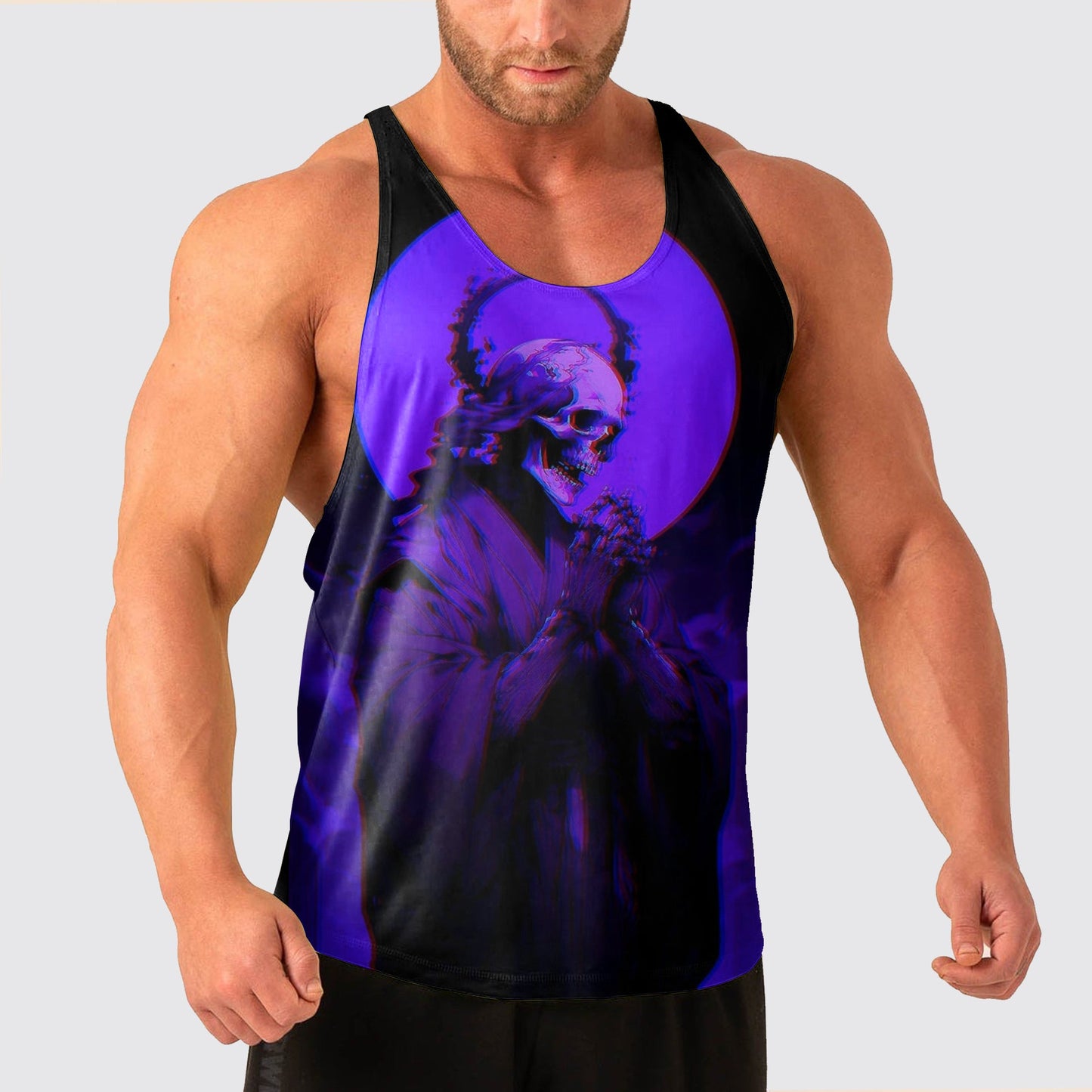 Skull Power Training Tank Top for Men- AA04841