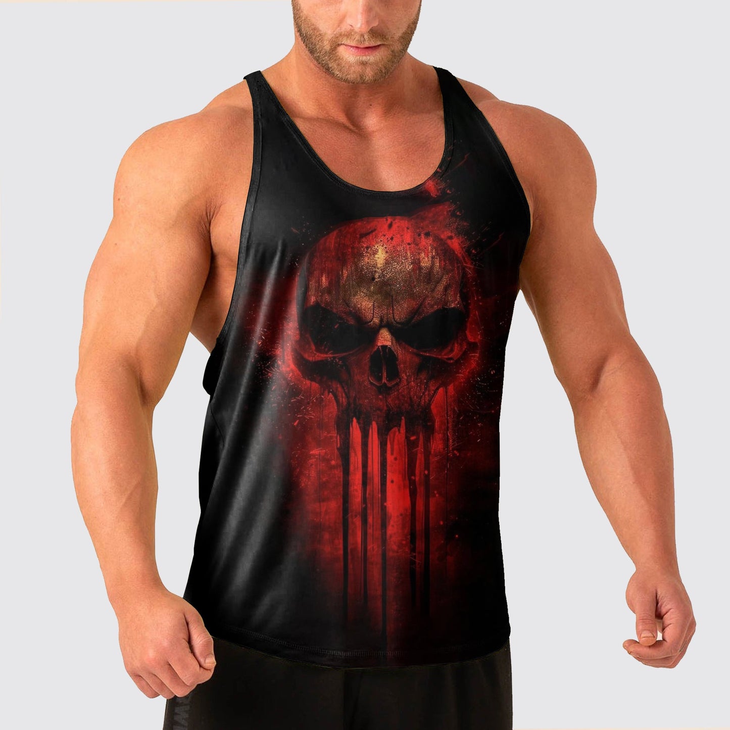 Skull Power Training Tank Top for Men- AA04951